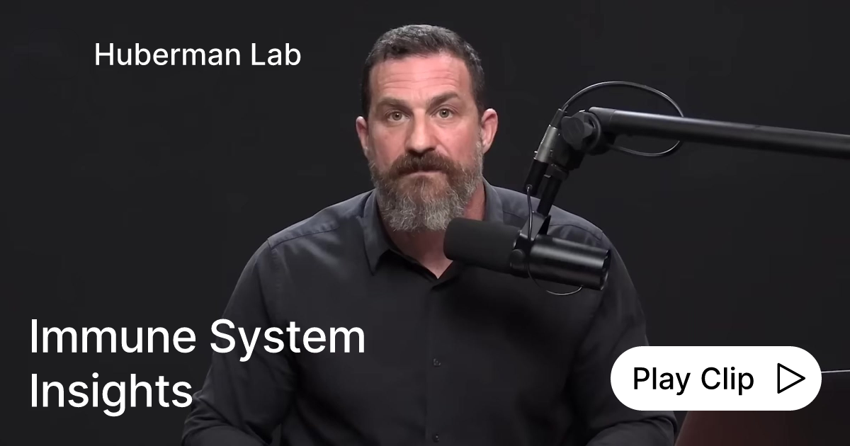 Immune System Insights Ask Huberman Lab