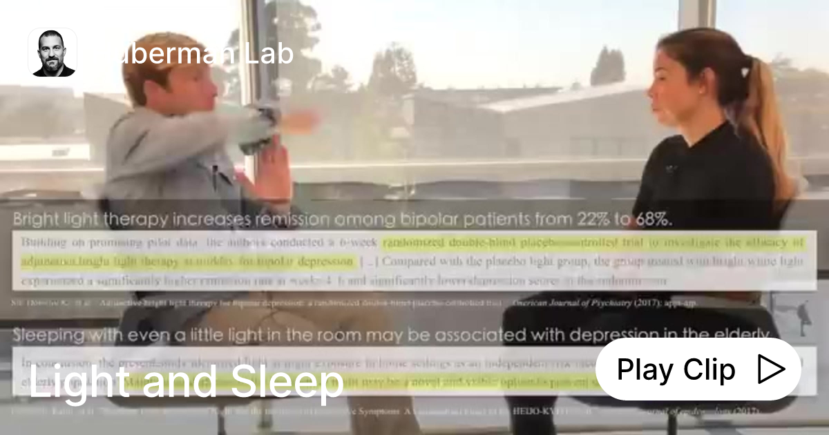 Light and Sleep Ask Huberman Lab