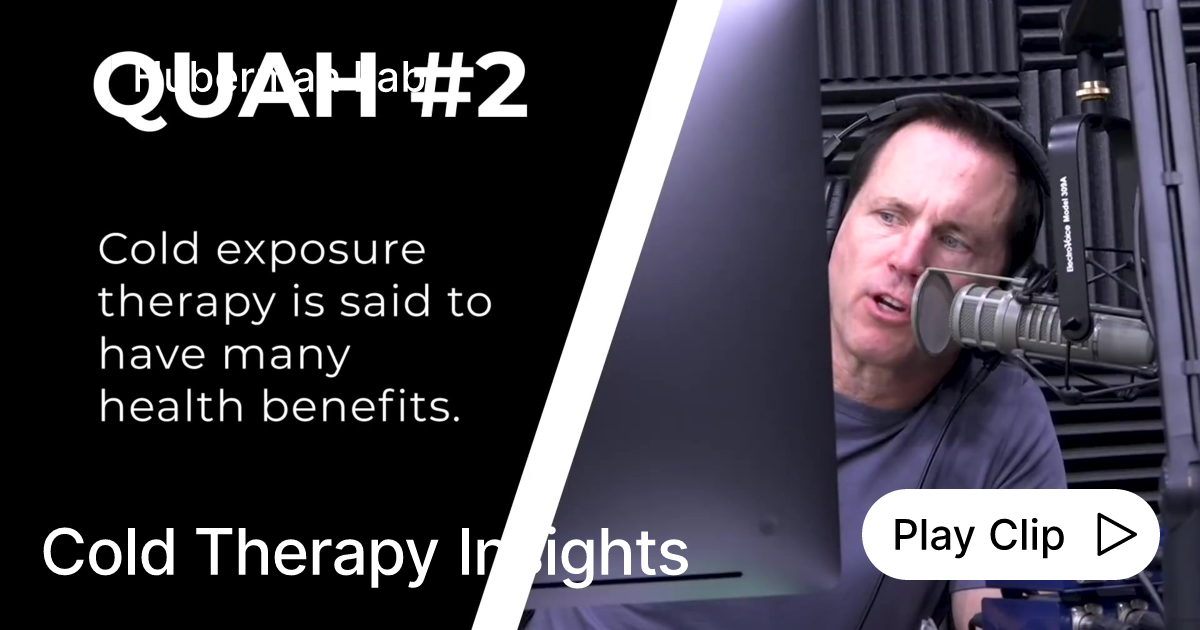 Cold Therapy Insights Ask Huberman Lab