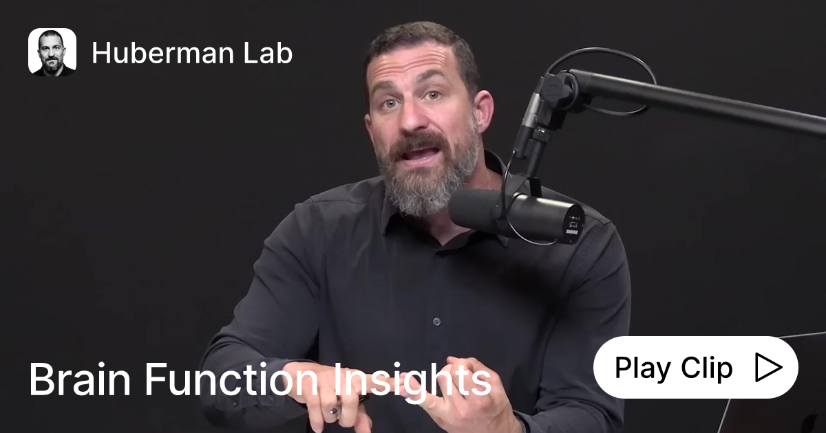 Brain Function Insights | Ask Huberman Lab
