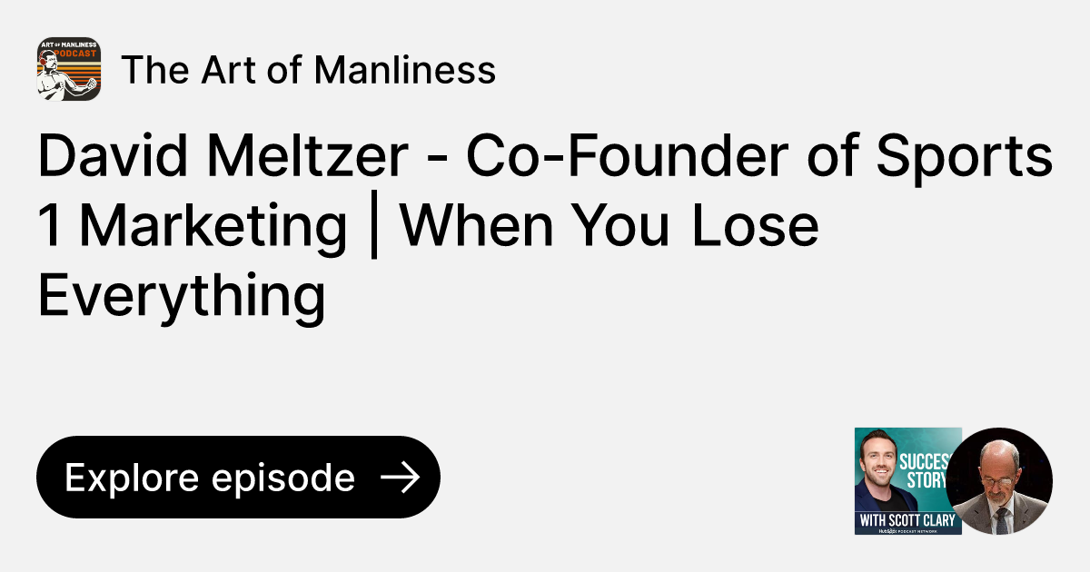 David Meltzer CoFounder of Sports 1 Marketing When You Lose Everything