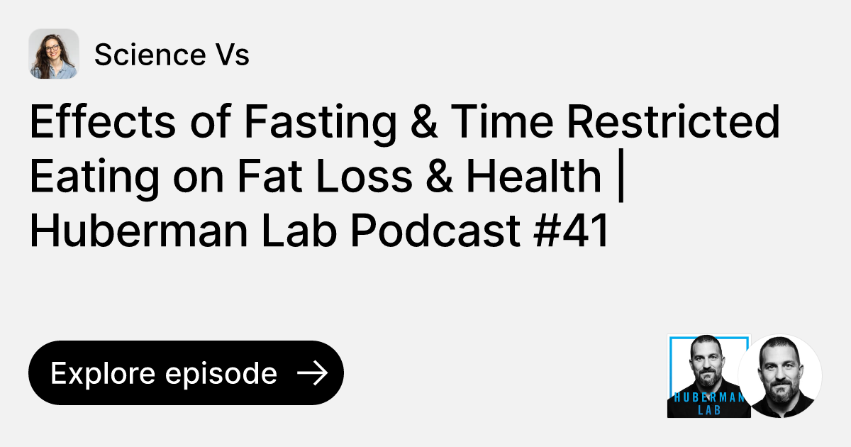 Effects of Fasting & Time Restricted Eating on Fat Loss & Health