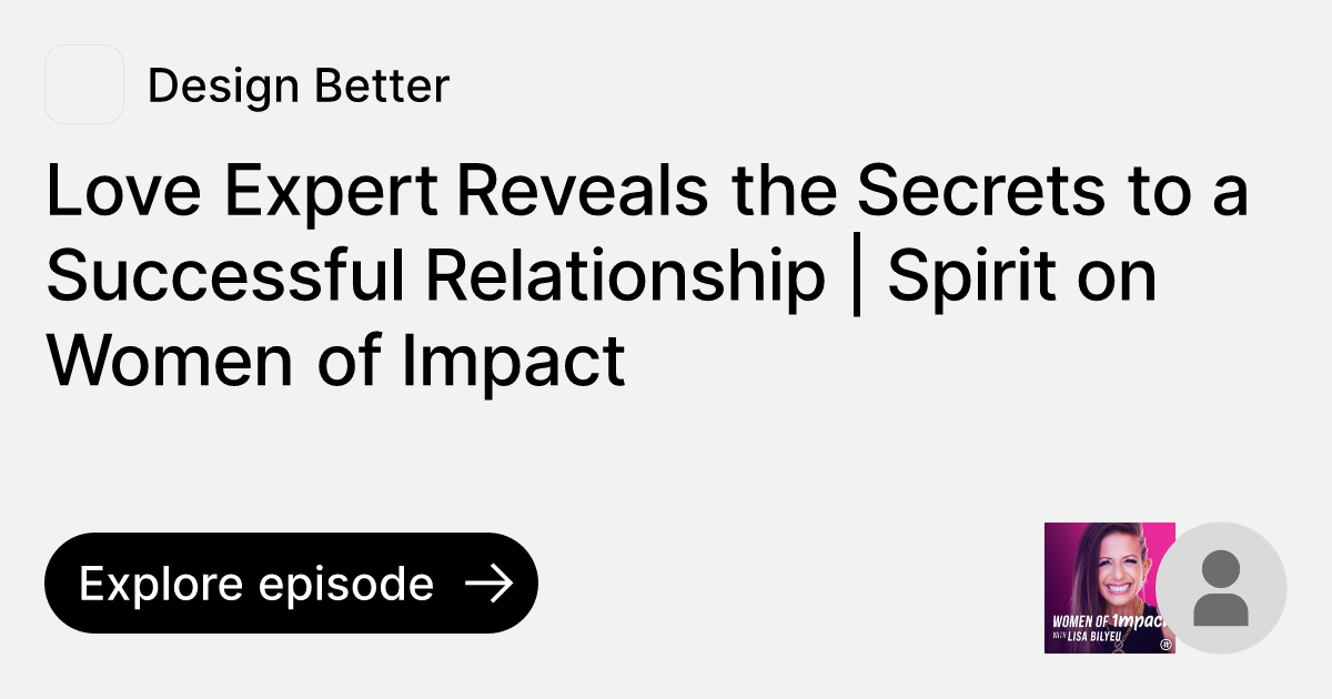 Episode Love Expert Reveals the Secrets to a Successful Relationship