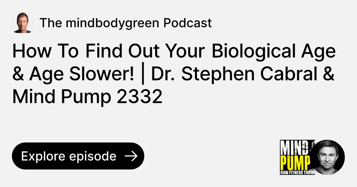 How To Find Out Your Biological Age & Age Slower! Dr. Stephen Cabral
