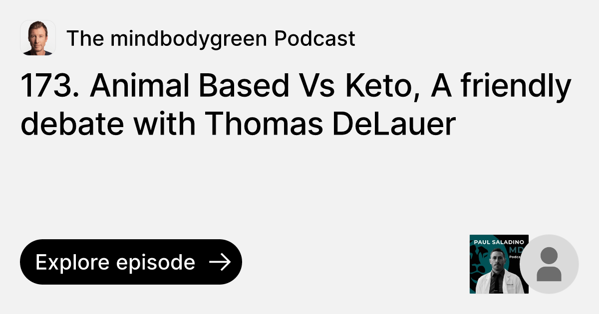 Episode 173. Animal Based Vs Keto, A friendly debate with Thomas