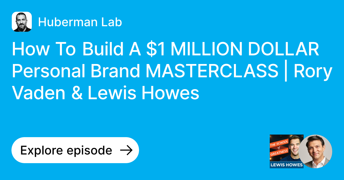 Episode: How To Build A $1 MILLION DOLLAR Personal Brand MASTERCLASS ...