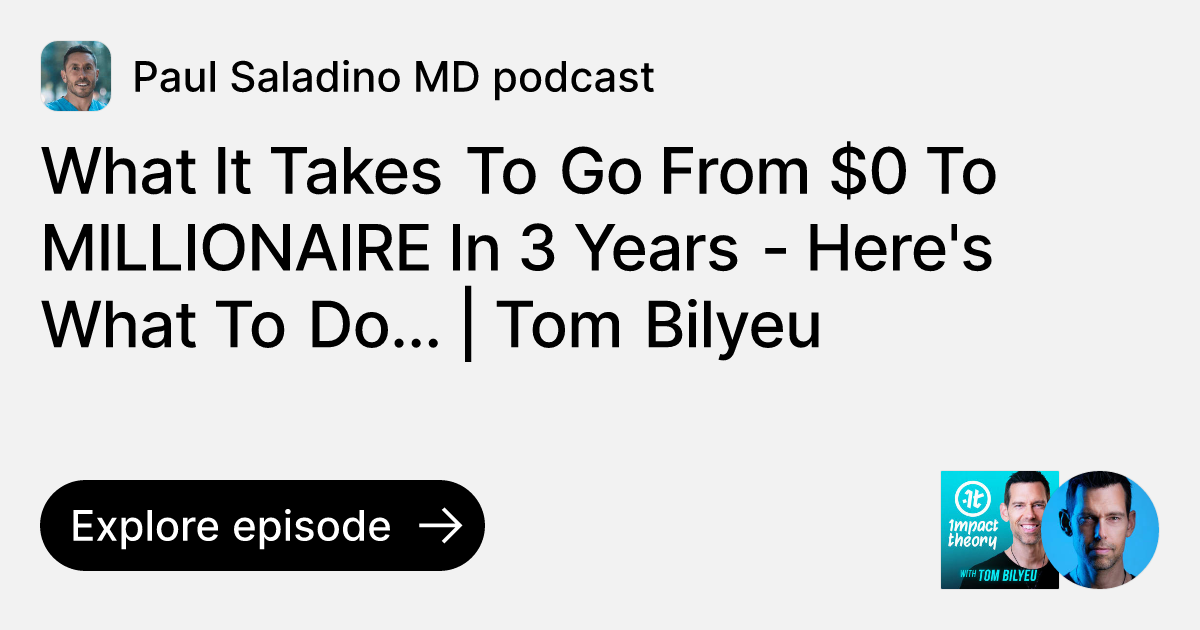 Episode What It Takes To Go From 0 To MILLIONAIRE In 3 Years Here's