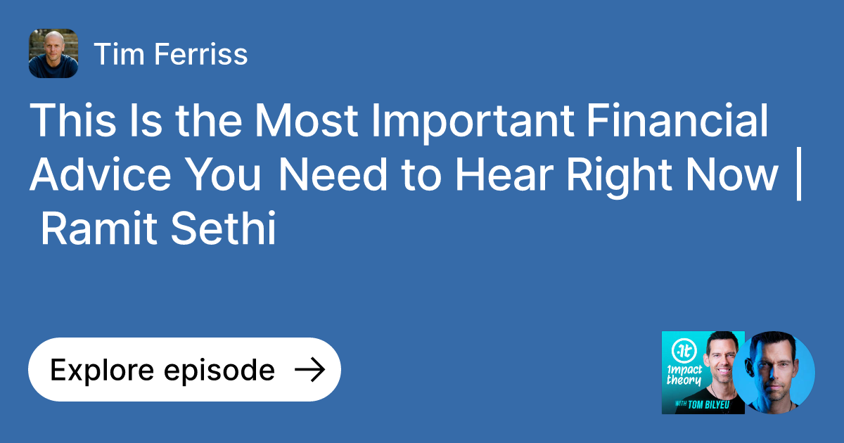 Episode This Is the Most Important Financial Advice You Need to Hear