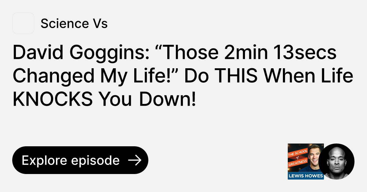 Episode David Goggins “Those 2min 13secs Changed My Life!” Do THIS