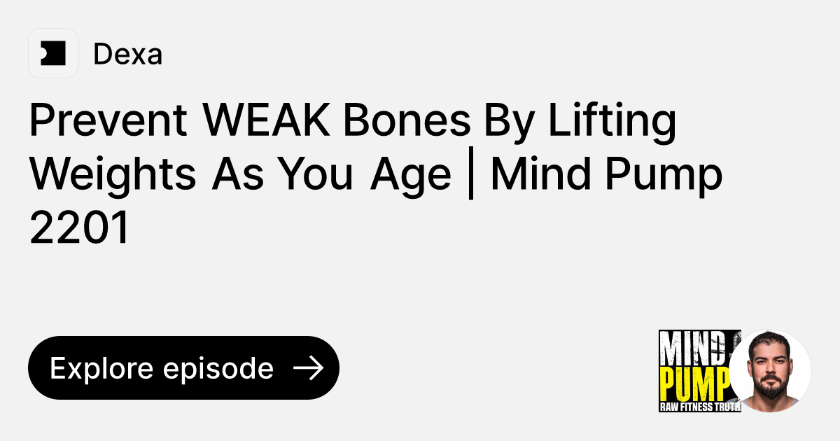Prevent WEAK Bones By Lifting Weights As You Age Mind Pump 2201