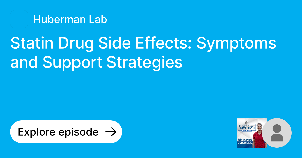 Episode: Statin Drug Side Effects: Symptoms And Support Strategies ...