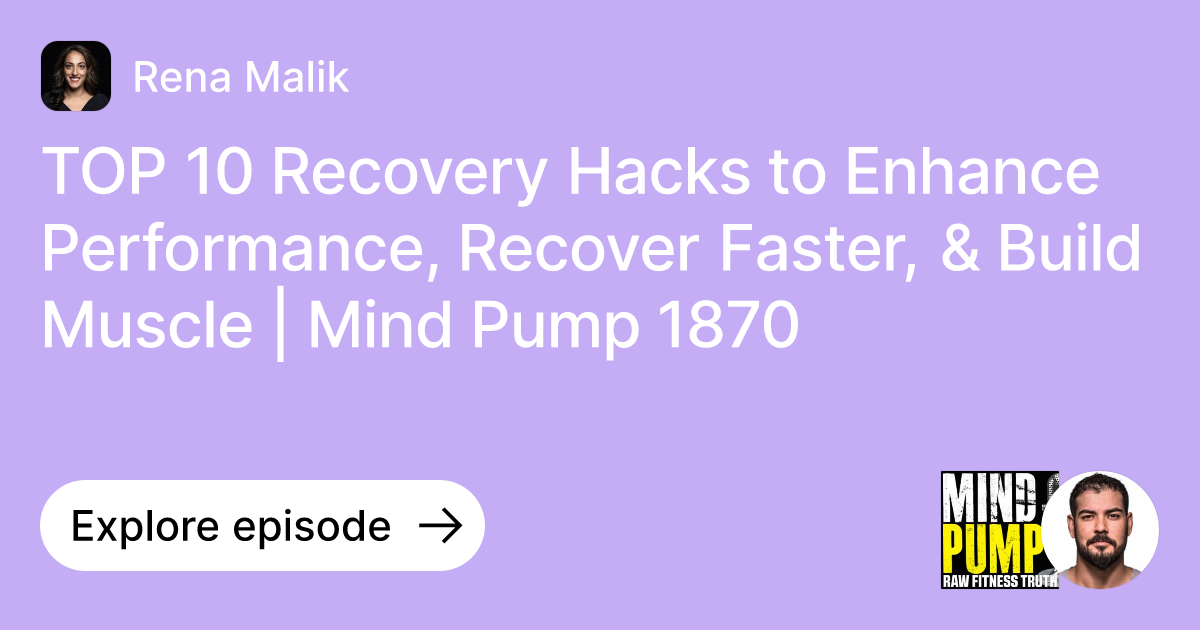 Episode TOP 10 Recovery Hacks to Enhance Performance, Recover Faster
