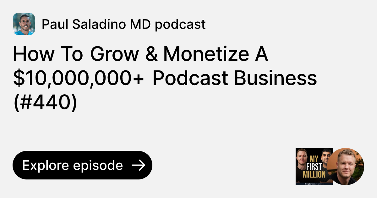 Episode How To Grow & A 10,000,000+ Podcast Business (440