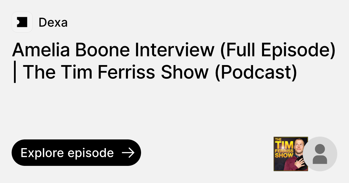 Amelia Boone Interview (Full Episode) The Tim Ferriss Show (Podcast)