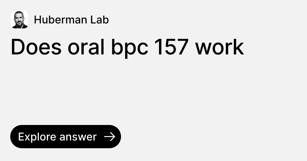 bpc 157 oral erfahrungen Does oral bpc 157 work