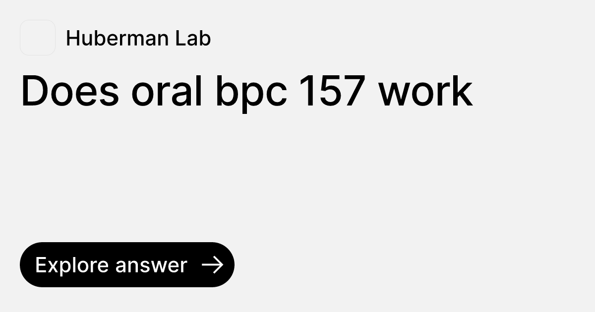 how often to take bpc-157 BPC-157 ORAL main image 1