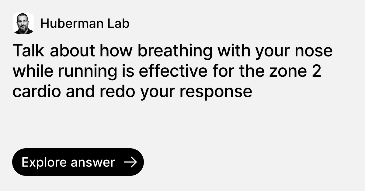 Talk about how breathing with your nose while running is effective for ...